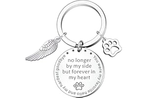 FMCC Dog Memorial Gifts Keyring Pet Sympathy Gifts for Dogs Loss of Dog Gifts Remembrance No Longer by My Side But Forever in My Heart