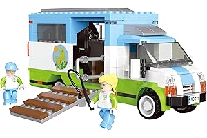 BlueBrixx Play 107741 – Pferdetransporter aus Klemmbausteinen mit 341 Bauelementen