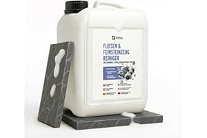 ki:ku® Tile & Porcelain Stoneware Cleaner Powerful Against Grease, Dirt & Everyday Marks for Tiles, Porcelain Stoneware, Natural Stone, Streak-Free Cleanliness, for Kitchen, Bathroom & Living Rooms