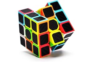 EACHHAHA Cubo de Velocidad 3x3,Speed Cube,Cubo magico,Profesional, Suave, Alta tolerancia a fallas, Adecuado para Entrenamiento previo al Partido, Uso Diario, Regalo de cumpleaños(Fibra de Carbon)