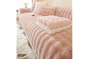 Hufu Kaninchen Plüsch Sofa Überzug L Form, Funny Fuzzy Sofabezug, Winter Sofa Cover Sofa Auflage, Antirutsch Super Weiche Couchüberzug Ecksofa U-Form 1 2 3 4 Sitzer