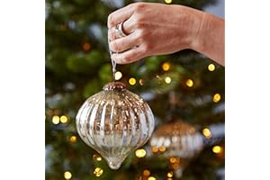 PAPER HIGH Juego de bolas decorativas de Navidad paquete de dos