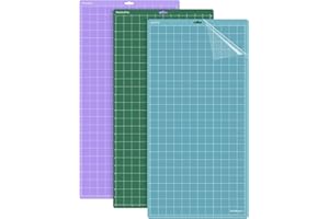 DOOHALO Cutting Mat for Cricut Maker/Explore Air 2/One,3 Pack 12" x 24" Variety Grip Mats(StandardGrip, LightGrip, StrongGrip),Non-Slip Adhesive Vinyl Mats,Replacement Accessories for Cricut
