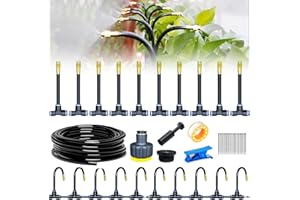 JESSCASDAY 360° Curved Garden Automatic Irrigation System, Bewässerungssystem Garten, Greenhouse Pflanzen, Hochbeet Bewässerung Tropfbewässerung für Landschaft, Flower Bed und Terrasse Pflanzen (10m)