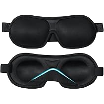 Masque De Sommeil 3D Avec Bouchons D'oreilles Et Pochette – Noir, Neuf