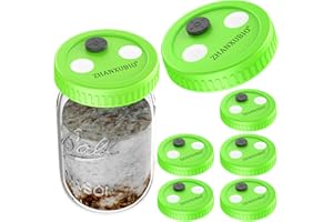 ZHANXUBIO Coperchio per barattoli di funghi per coltura liquida, in plastica per uso alimentare, con membrana in PTFE e autorigenerante