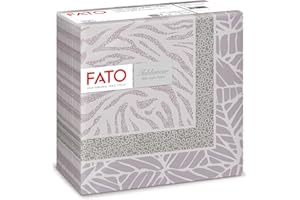 Fato - Servilletas de Papel Secas, Airlaid, Efecto Textil, Paquete de 50 Servilletas, Tamaño 40x40 dobladas en 4, Decoración Jungle Dust