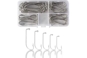 Dingbear 50-300pcs Combinaison Eau Salée Eau Douce Militaire en Acier à Haute Teneur en Carbone Hameçons De Pêche Hameçons