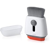 Pelle Et Balayette OXO Good Grips - Poignée Souple Antidérapante - Brosse Se Range Dans Le Manche
