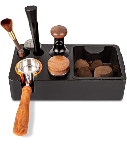 Beler Tamper station in legno, 58 mm, Tamper