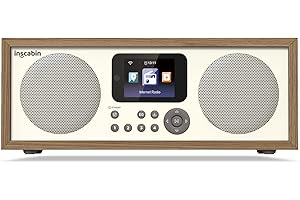 Inscabin D4 Internet Radio con Bluetooth, Spotify Connect, doppia sveglia, controllo app e schermo a colori