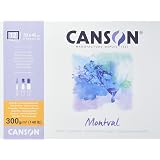 CANSON MONTVAL bloc collé 1 coté 12FL 18x25 300G Grain fin - Papeterie Michel