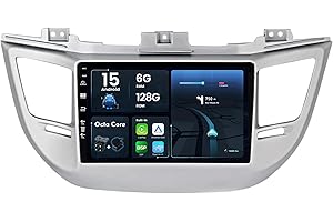 BXLIYER - [6G+128G] - Android 14 IPS Autoradio para Hyundai Tucson (2014-2018) - Inalámbrico CarPlay/Android Auto - LED Cámara & Mic - 9 Pulgada 2 DIN - DSP Dab Volante 360-Camera Fast-Boot AHD WiFi