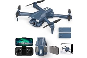 FAKJANK Drone con Telecamera 1080P HD, Droni Pieghevole con FPV WiFi Fotocamera, Quadricottero RC per Principianti, 135° Telecamera Regolabile Motorizzata 2 Cameras Altitude Hold 2 Batterie
