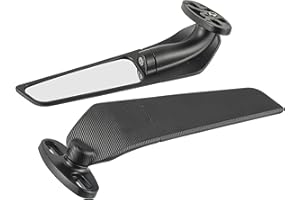 CDDCWZ Motorrad Spiegel, 2 Stück 360° Drehbarer Lenkerendenspiegel für Moped Roller Seitenspiegel