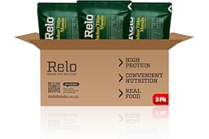 Relo Chicken Tikka Masala | 350g Ready-to-Eat Survival Food Pouches | Camping Food Pouches with High-Protein High-Fibre, Low-Fat, Low-Sugar, Low-Cal, Low-Carb, Keto-Friendly (3 Pack)