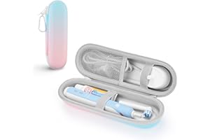 YINKE Etui podróżne na szczoteczkę do zębów, elektryczne, do brązowego Oral B/Oral-B Pro/Sonicare Electric Toothbrush z akcesoriami, przenośne, twarde etui podróżne (Gradient Light Gray)