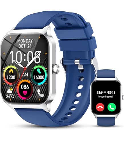 CASCHO Smartwatch voor dames en heren, 1,85 inch HD Smart
