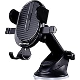 ZEBRONICS CMH100 Car Mobile Holder for Windshield, Dashboard and Other Suitable Surfaces, Strong Suction Cup, 360° Rotatable,