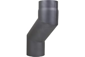 LANZZAS Tubo per stufa a gradini con offset da 120 mm, diametro DN 130 mm, colore: grigio ghisa – altri tubi della nostra gamma.