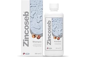 ICF Zincoseb Dog Shampoo for Itchy Skin Relief Anti Itch + Antifungal + Antibacterial for Dogs & Cats Made for Pets with Sensitive Skin 250 ml