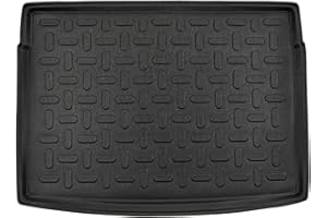 J&J AUTOMOTIVE SCOUTT Boot Liner, Boot Mat fits Golf mk5, mk6, 3/5 Door HTB 2003-2012 Water Resistant, Pet Friendly Equipment, Anti Slip, Raised edges, Tailored Fit, Easy to Roll and Clean