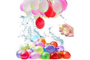JurciCat 333 Stück Wasserbomben Selbstschließend Bunch o Balloons Wiederbefüllbare Wasserbomben Wiederverwendbar Bunt Gemischt Wasserballons für Geburtstagsfeier Wasserpark Strand Party