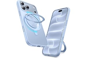 JETech 360° Roterbart Ringställ Skal för iPhone 18 Pro, Glaciär