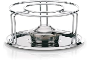 kela Réchaud à Fondue au Fromage avec brûleur à pâte Maxi, réchaud en métal chromé pour Fondue, récipient pour pâte à brûler, Chauffe-Plats