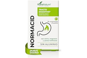 Soria Natural Normacid New - Magnesio, Calcio, Potasio - Alivia la Acidez Estomacal, Indigestión, Pesadez - 32 comprimidos