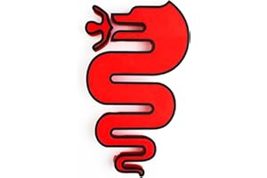 RICREO Grille Logo Accessories for Alfa Romeo Giulietta, Snake Design Tuning Giulietta Restyling 2016 (red)