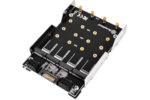 SILVERSTONE TECHNOLOGY SilverStone SST-SDP11 - 3.5" to 4x M.2 SATA based SSD Mounting Adapter Bracket Hard Drive Holder