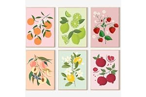 KAMIERFA Peinture par Numéro Kits DIY 6 Pièces Peinture à L'huile Sur Toile Acryliques Kit de Peinture Numero Adulte avec Pinceaux et Peintures Acryliques