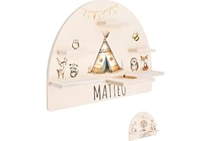 ‎BÄRENFREUNDE Bärenfreunde® - Personalisiertes Tonie Regal für Kinderzimmer - Magnetisches Toniebox Regal für Toniebox & Figuren mit abgerundeten Ecken & Kanten (Zelt Tiere)