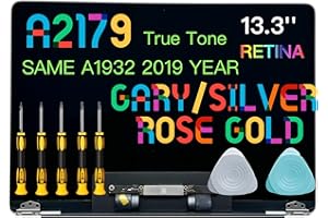 seven puppy Replacement 13.3 inches 2560x1600 Full LCD Screen Complete Top Assembly for MacBookAir9,1 MacBook Air Retina 13'' 2020 A2179 EMC 3302 MVH22 MVH42 MVH52 MWTJ2 MWTK2 MWTL2 (Space Gray)