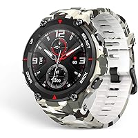Huami Amazfit T-Rex Smart Watch with 20 Days Battery Life, AMOLED Display, Built-in GPS, 12 Military Certifications, Water Resistance, 14 Sports Modes (Camo Green)