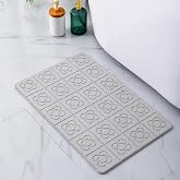 Pure 4Home Diatomite Bath Mat 60x40 - Quick Dry, Non-Slip and Antibacterial - Super Absorbent Diatomite Stone Mat - Diatomite