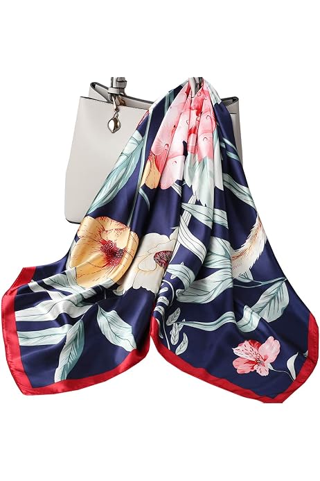 Damen-Halstuch Aus Faux Seide – 70x70 Cm, Polyester, Vielseitig Als Schal, Kopftuch, Bandana Tragbar