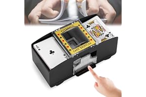 Wowlela Kartenmischmaschine Elektrische, 2 Decks Batteriebetriebener Automatischer Kartenmischer, Kartenmischmaschine für Heimkartenspiele, Poker, Spielkarten, Rommé, Blackjack
