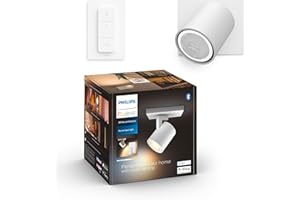 Philips Hue White Ambiance Runner 1er Spot + Dimmschalter weiß, inkl. 1x5W GU10 LED Lampe, dimmbar, alle Weißschattierungen, steuerbar via App, kompatibel mit Amazon Alexa (Echo, Echo Dot)