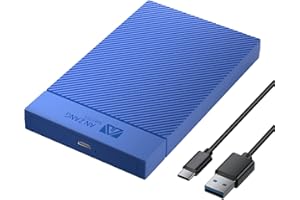 SAN ZANG MASTER 2,5 cala Hard Drive Enclosure - SANZANG beznarzędziowa obudowa dysku twardego USB 3.0, obsługuje UASP i Trim do 2,5 cala SATA SSD i HDD o wysokości 9,5 mm, 7 mm, w zestawie kabel typu C do A,