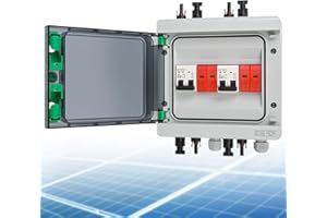 SROCHN Überspannungsschutz PV DC 32A 1000V Blitzschutz Leistungsschalter IP65 Wasserdicht 2 Strings 8 Module Solar PV Anschlusskasten