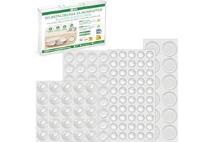 ‎INWEE Inwee 119 Sztuk Silikonowe Odbojnik, Samoprzylepne Gumowe Nóżki, Samoprzylepne Odbojniki Do Drzwi, Tłumiące Hałas, Przezroczyste, Elastyczny Odbojnik Do Mebli, Szafek, Szuflad (4 Rozmiary)