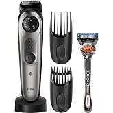 Braun BT 7940 Sa&ccedil;&Sakal Şekillendirici,AutoSense Teknoloji,G&uuml;m&uuml;ş,Kablosuz Islak&Kuru,&Ouml;zel &Ccedil;anta + Gillette Hediye