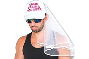 STERLING JAMES CO. Stag Party Hat and Veil - Bachelor Party Ideas, Supplies, Gifts, Jokes and Favors (1 Pack - with Veil)…