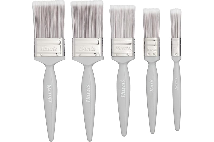 Harris Essentials Walls & Ceilings Paint Brush Set | Pack of 5 | 0.5", 1", 1.5", 2"