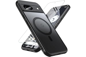 OWKEY für Google Pixel 8A 5G Hülle, Magnetisch Google Pixel 8A Handyhülle für MagSafe mit Schutz Glas Dünn Militärschutz Schutzhülle Case für Google Pixel 8A (Schwarz)