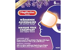 MEGRHYTHM Meg Rhythm - Maschera per occhi a vapore, per rilassamento e affaticamento degli occhi, confezione da 5