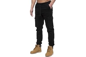 989Zé ENZO Men's Cargo Jeans, Mid Rise Stretch Pants with 5 Pockets, Ez427, 98% Cotton 2% Elastane, Long Length, Machine Washable
