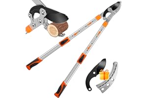 WOEDENU Telescopic Loppers 70–95CM, Heavy Duty Tree Loppers with SK5 Steel Blade & Teflon Coating, Extendable Handle Branch Cutter, Professional Garden Anvil Lopper for Thick Branches & Pruning